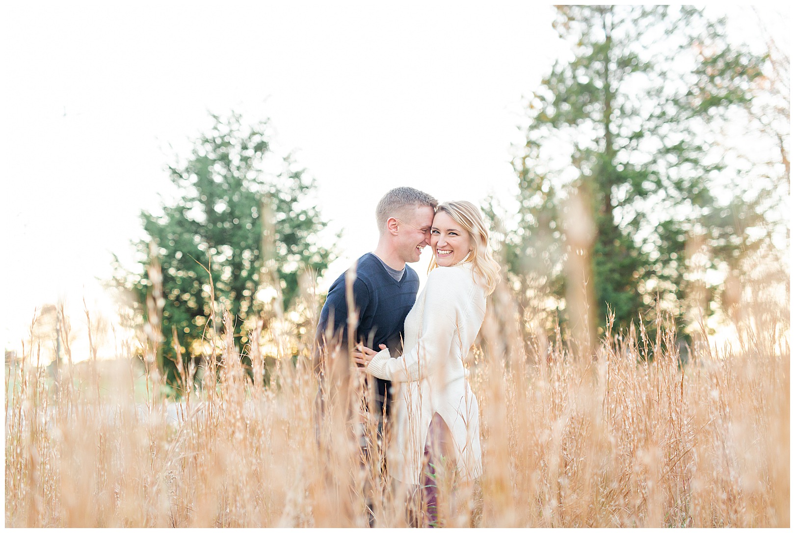 North Carolina Photographer Sunset Engagement on swing