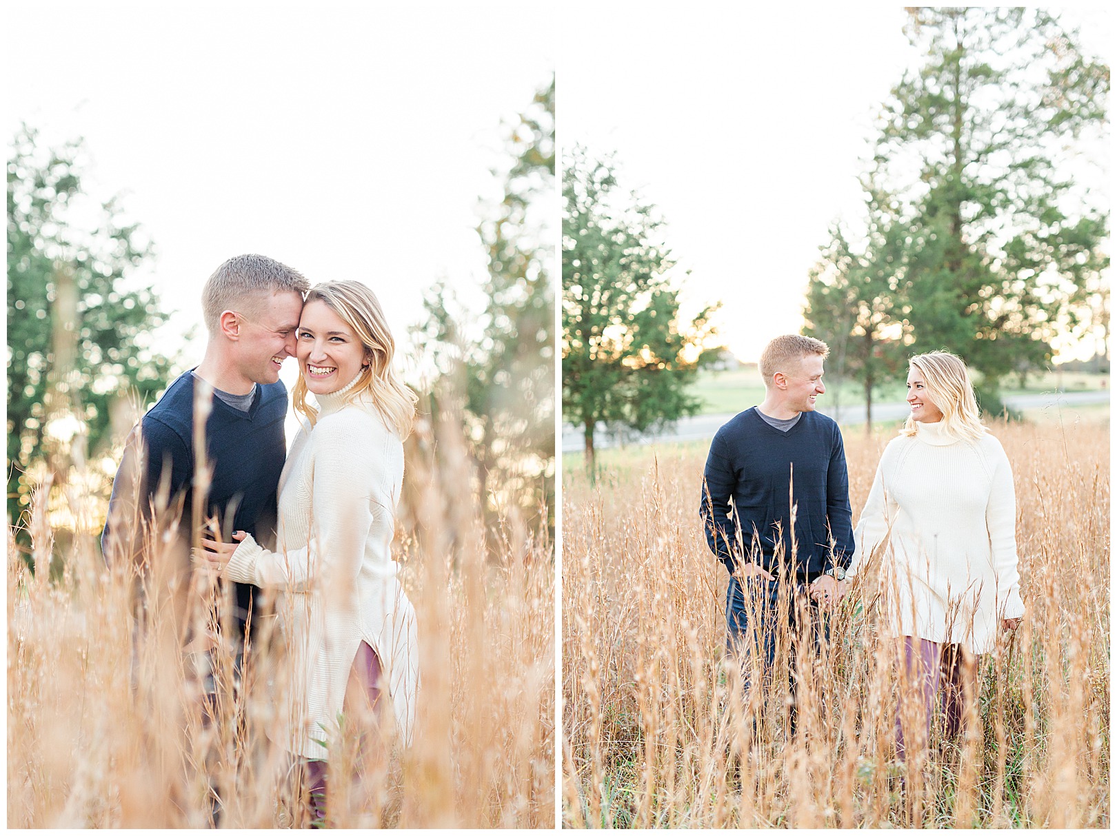 North Carolina Photographer Sunset Engagement on swing