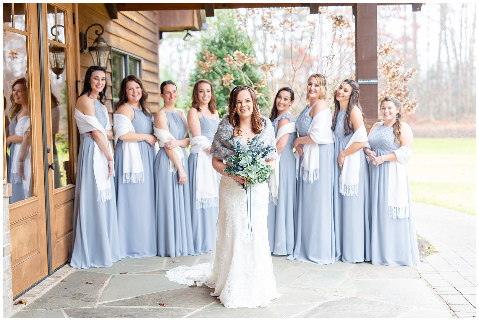 winter barn wedding in the rain nc photographer