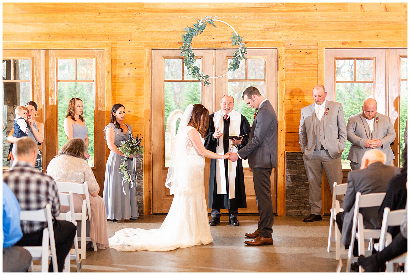 winter barn wedding in the rain nc photographer