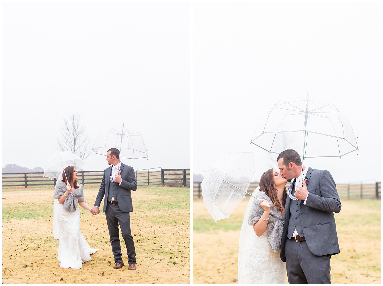 winter barn wedding in the rain nc photographer