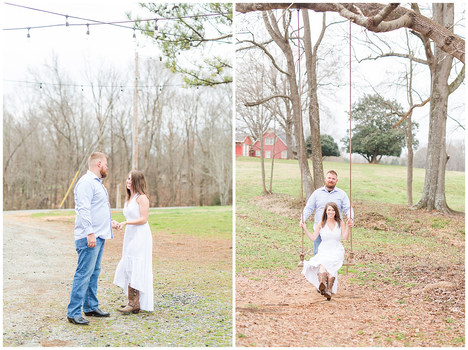 engagement session with Charlotte photographer in Waxhaw