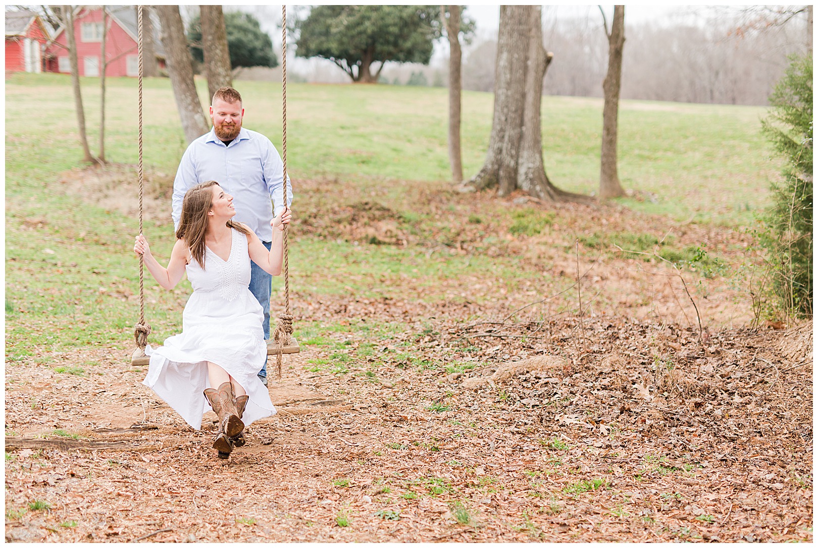 engagement session with Charlotte photographer in Waxhaw