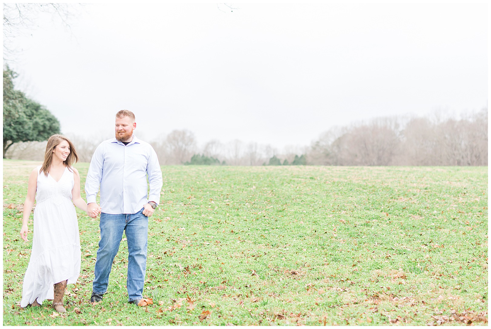 engagement session with Charlotte photographer in Waxhaw