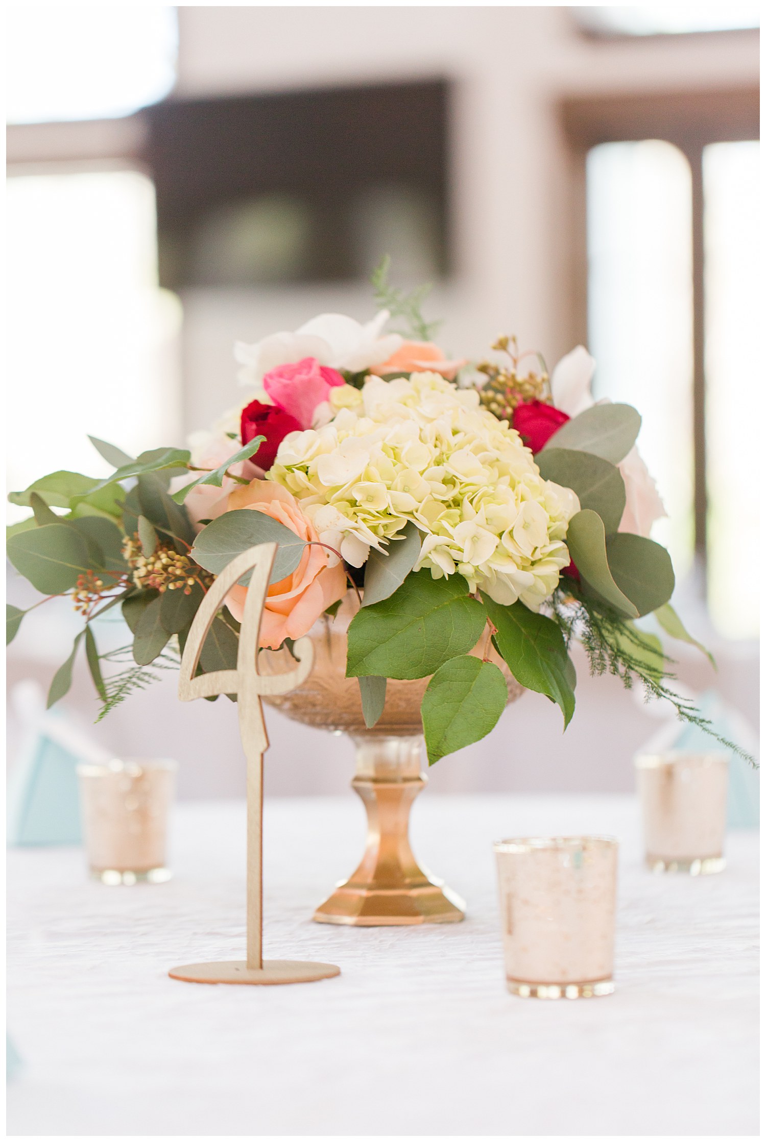 Spring table decor at a Southern Elegant Wedding at Sweet Magnolia Estate in Charlotte, NC