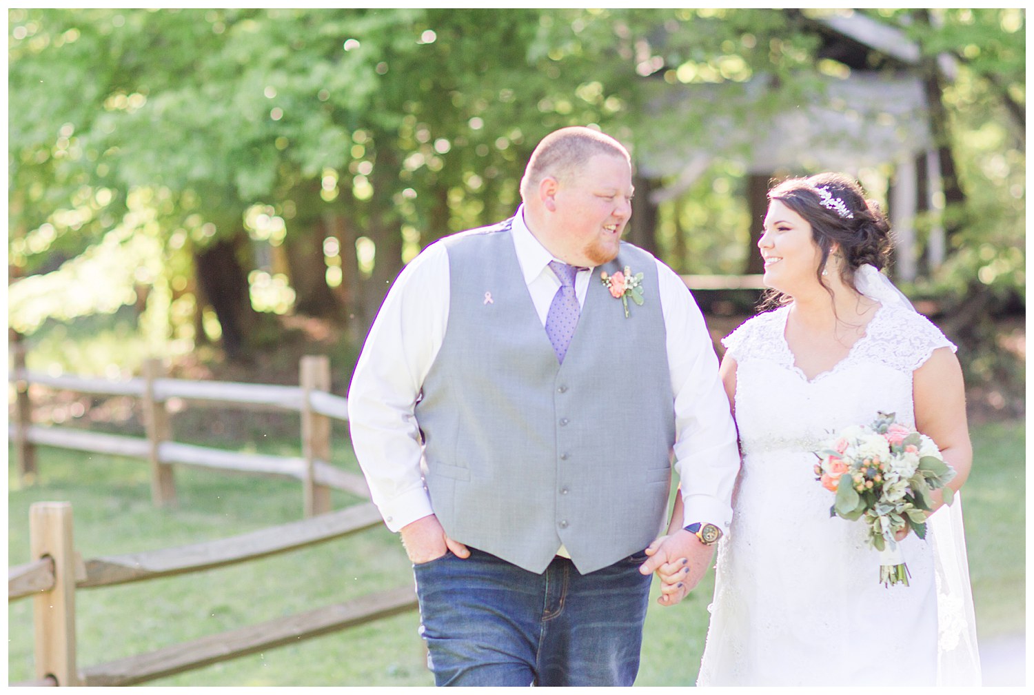 Bride and groom at the gathering place in gastonia NC by Charlotte wedding photographer Jacqueline Jones photography