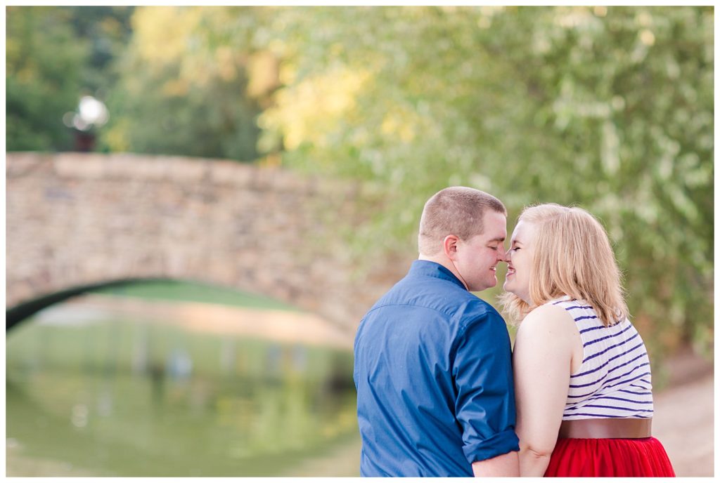 Engagement Photography with puppy at Freedom Park in Charlotte NC