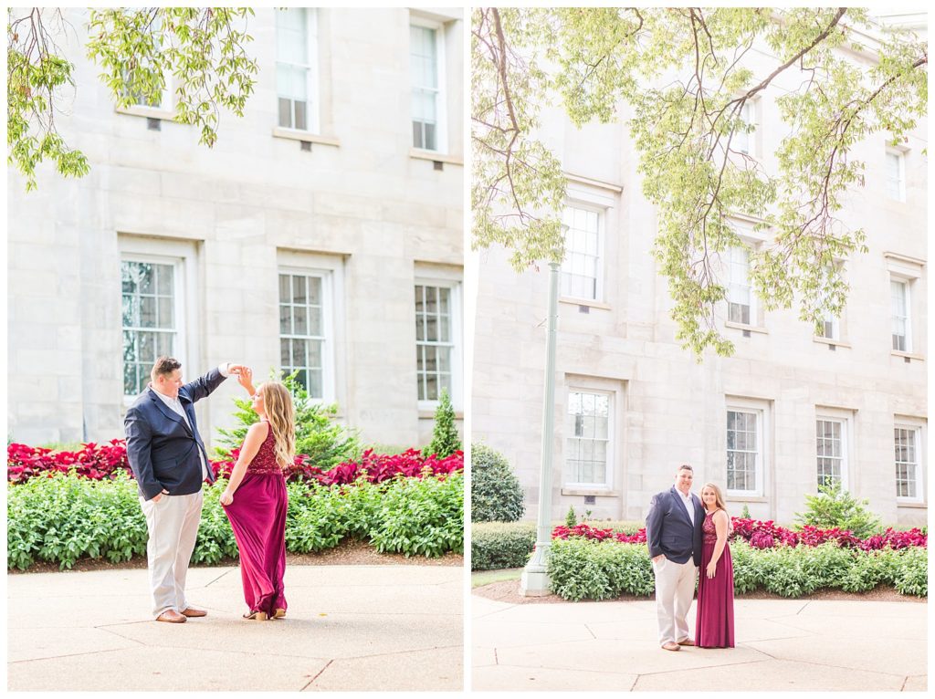 Downtown Raleigh Capital Engagement Session by Jacqueline Jones Photography