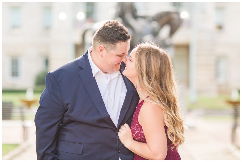 Downtown Raleigh Capital Engagement Session by Jacqueline Jones Photography