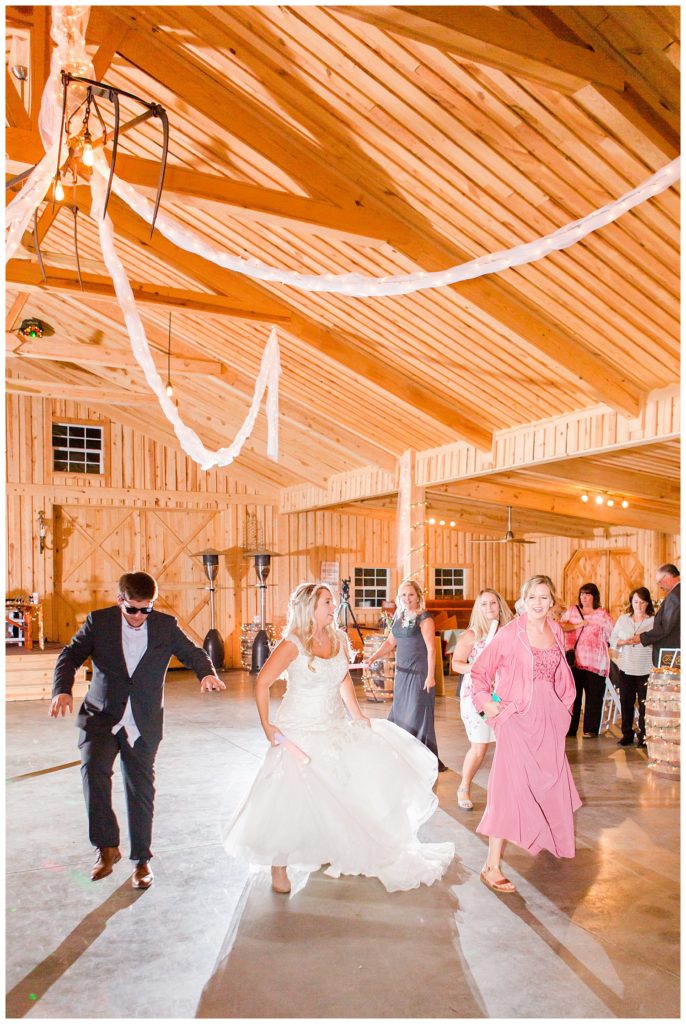 Dancing at the Shed at Quiet Hollow in Maiden, NC by Charlotte wedding photographer, Jacqueline Jones