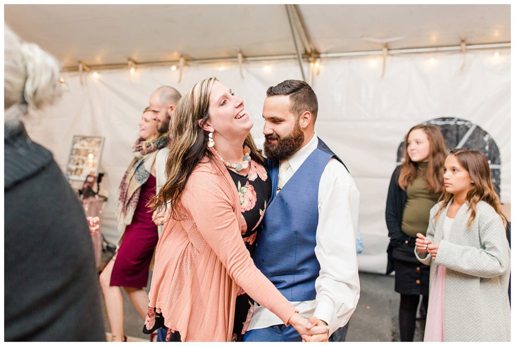 Dancing in Morganton, NC at Double C’s Acres by Charlotte wedding photographer, Jacqueline Jones