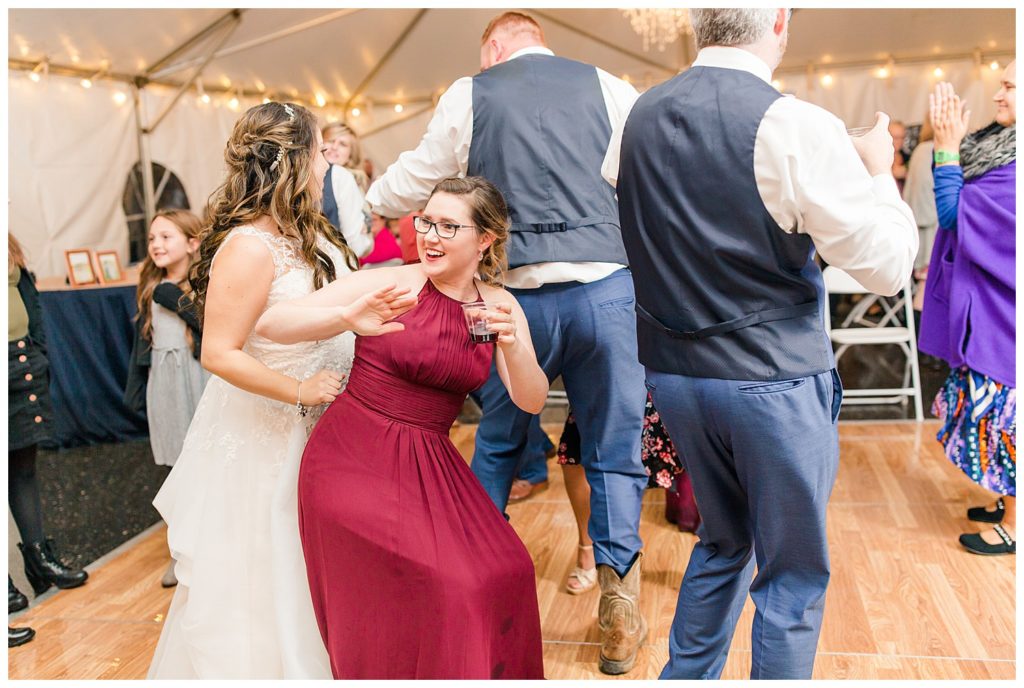 Dancing in Morganton, NC at Double C’s Acres by Charlotte wedding photographer, Jacqueline Jones