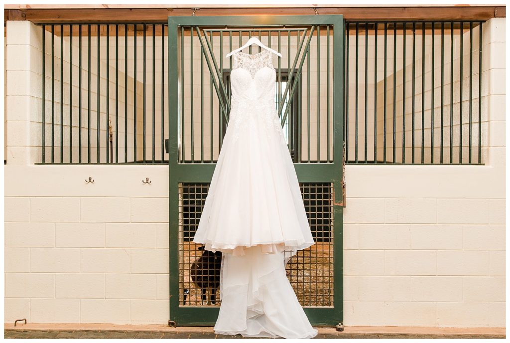 Wedding gown in Morganton, NC at Double C’s Acres by Charlotte wedding photographer, Jacqueline Jones