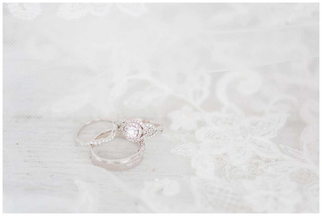 Wedding rings in Morganton, NC at Double C’s Acres by Charlotte wedding photographer, Jacqueline Jones