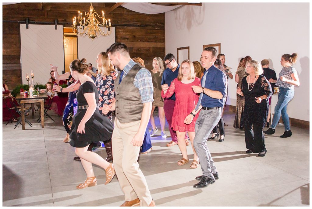 Dancing at Circle M Farm in Lincolnton, NC by Charlotte wedding photographer, Jaqueline Jones