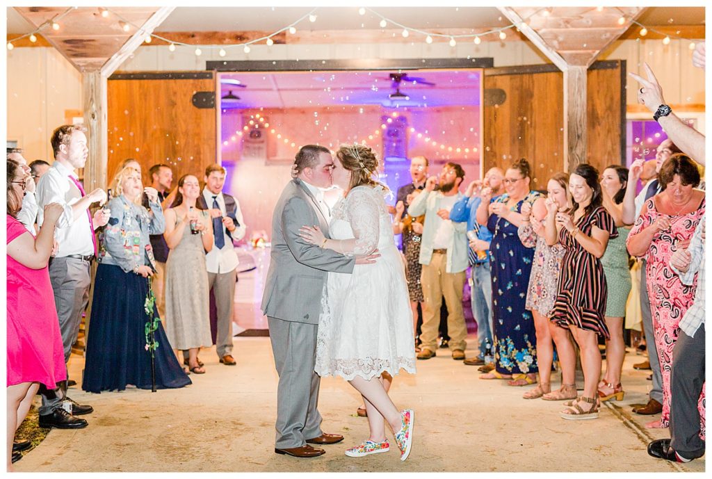 bubble exit in Charlotte nc with wedding photographer Jacqueline Jones photography