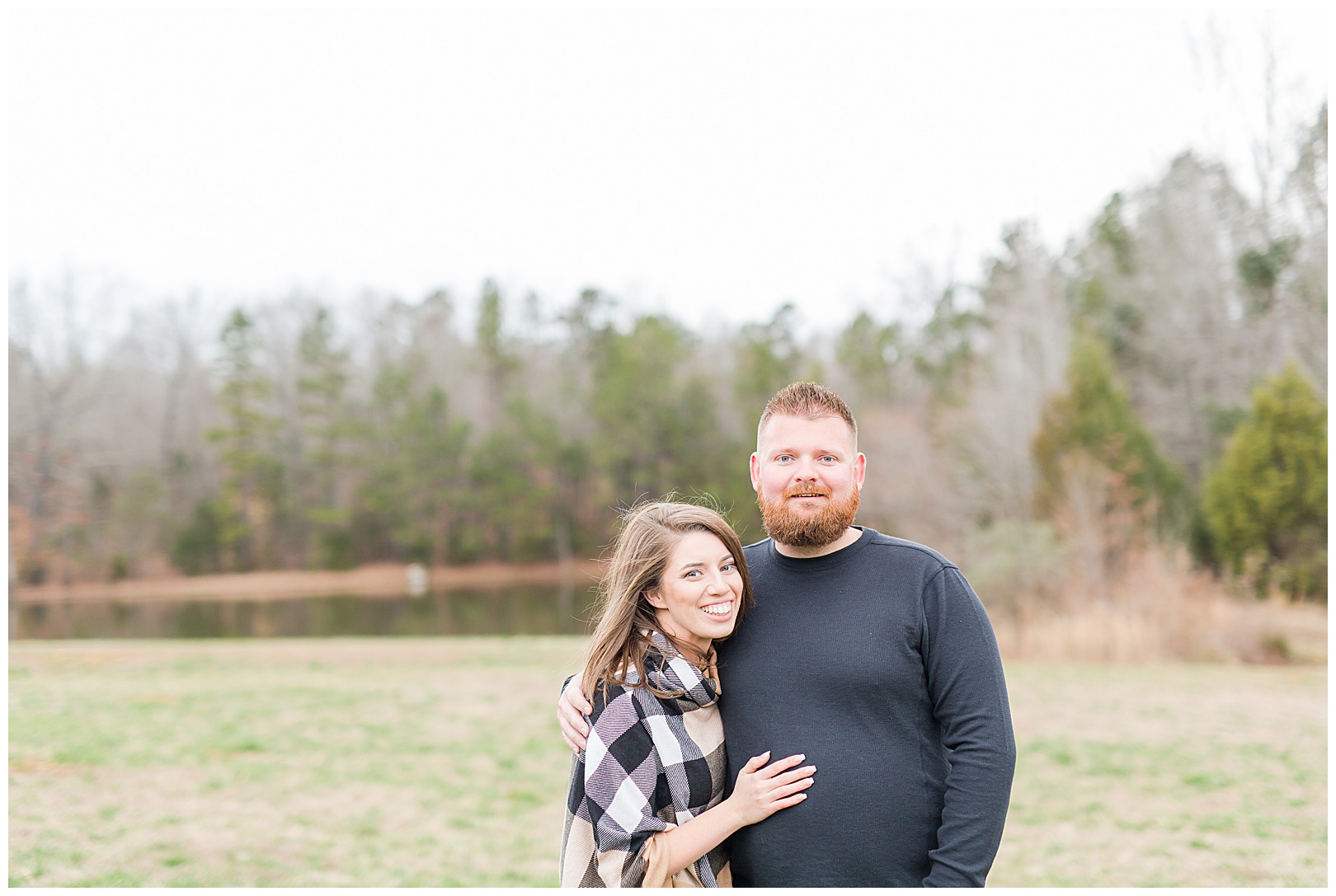 winter engagement in Waxhaw NC