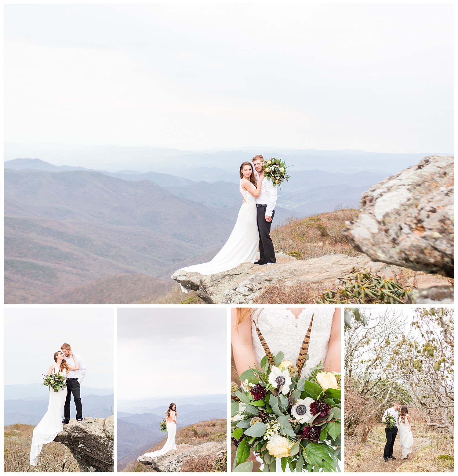 Asheville Wedding at Craggie Gardens on top of a mountain