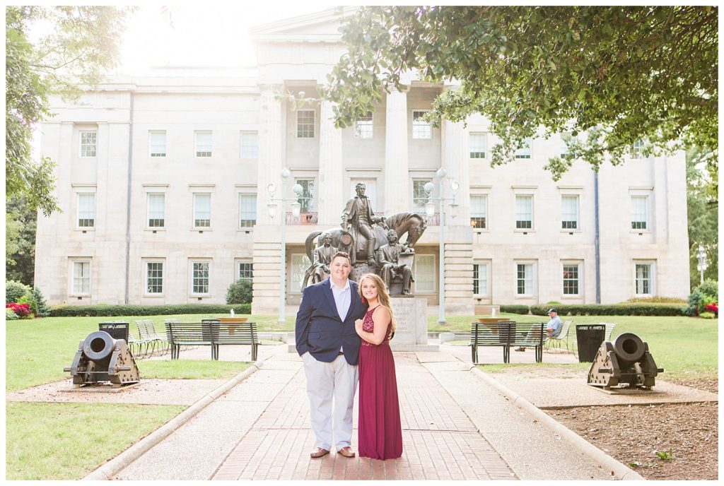 Downtown Raleigh Capital Engagement Session by Jacqueline Jones Photography