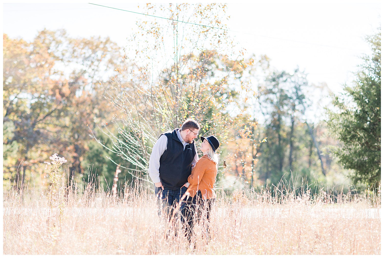 Fall engagement session at Abide-a-While Acres in Charlotte, NC by Charlotte engagement photographer, Jacqueline Jones