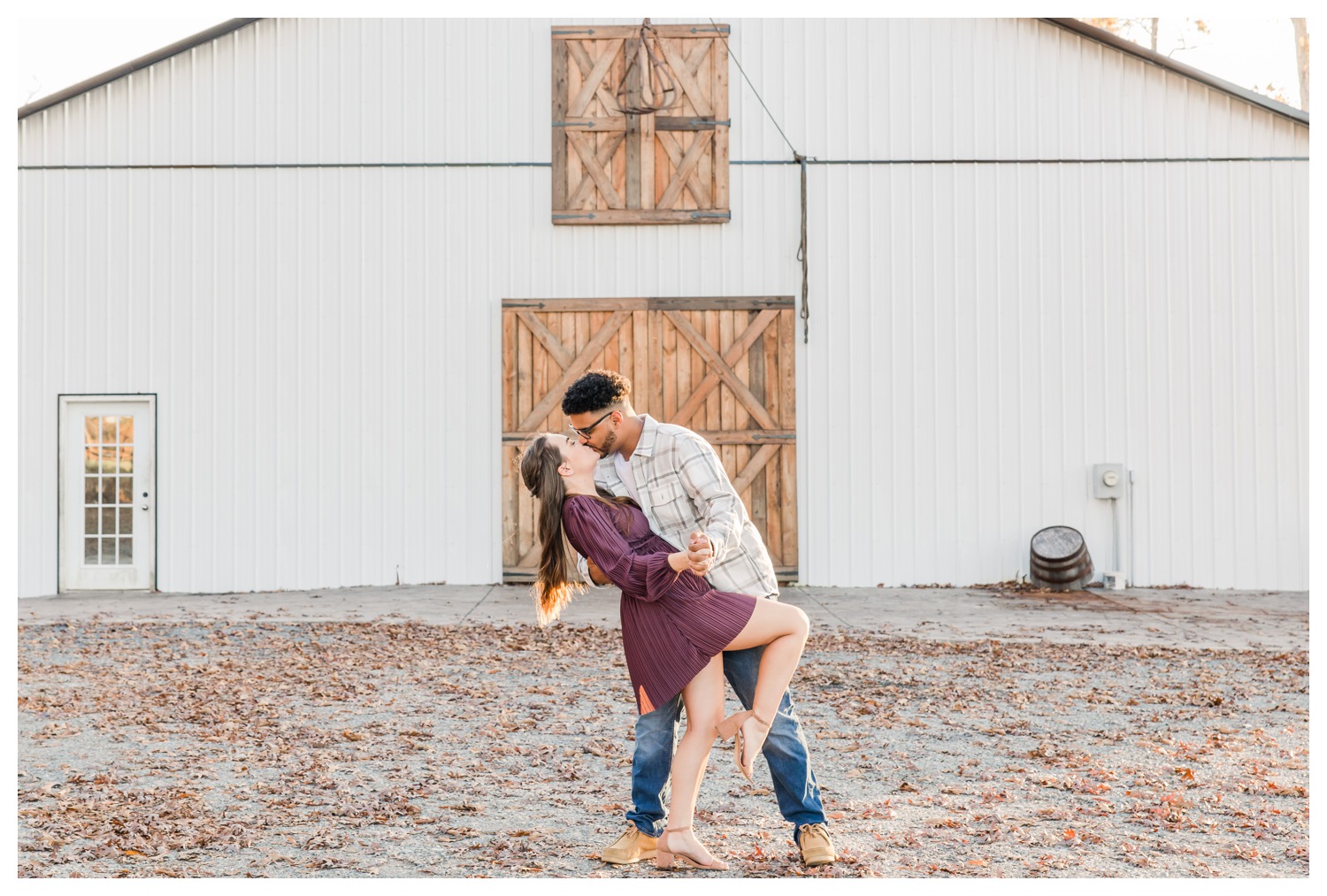 The farm at Brusharbor Charlotte NC Engagement session wedding photographer